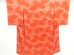 アンティーク　錦紗檜扇模様長襦袢